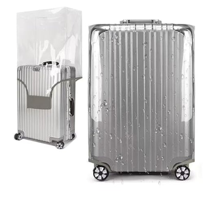 24 Inch Waterproof Clear Suitcase Cover (Gray Trim) - color: Gray Trim-0.4mm, size: 24" Suitcase Cover.