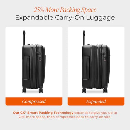 Briggs & Riley Sympatico Essential 22 Inch Carry-On Front Pocket, Black - color: Black, size: 22" Carry-On