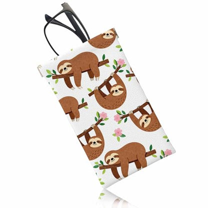 Ocean Beach Glasses Case, Sunglasses Organizer Eyeglasses Case Glasses Cases Pouch For Men Women - color: Sloth
