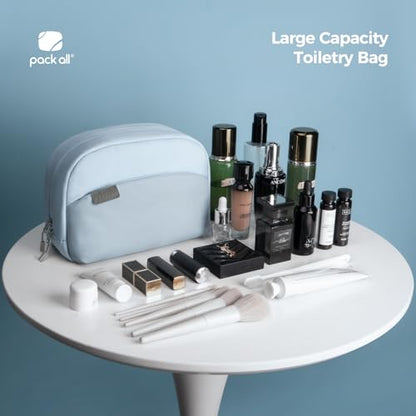 pack all Travel Toiletry Bag, Large Capacity, Durable Oxford Fabric - color: Glacier Blue