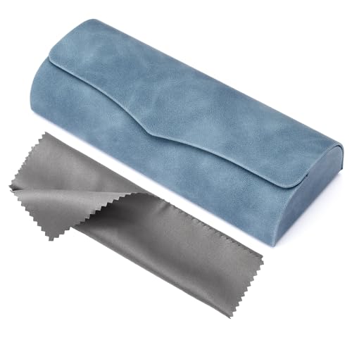 Vemiss Hard Shell Eyeglass Cases, Lightweight Portable Glasses Case for Women Men - color: D2-blue