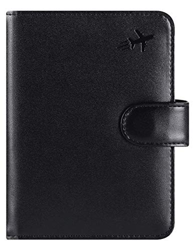 Passport Holder Cover Wallet RFID Blocking, Travel Essentials - color: Z _ #Black