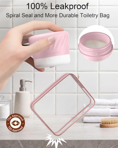 Quatish 3oz Travel Size Containers for Toiletries, 4 Pack, Red Rock - color: Red Rock, size: 3 Ounces
