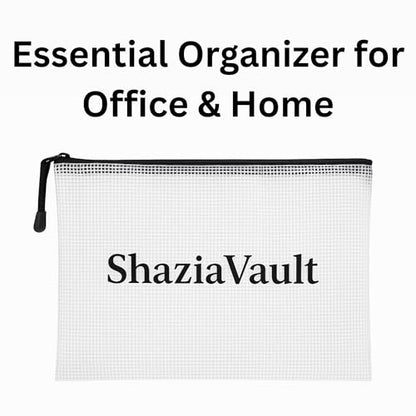 Zippered Mesh Document Bag Large Waterproof File Organizer Pouch for Important Papers, Certificates, Passports, Receipts & Travel Documents Durable Storage Zip Bag