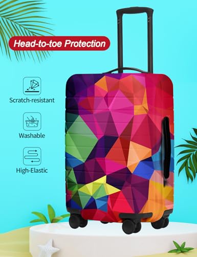 GGalleryGlide Luggage Covers For Suitcase TSA Approved, Fits 18-32 Inch - color: Geometric, size: M(23"-26" Suitcase)