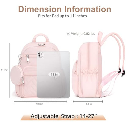 SYTRAH Mini Backpack for Women Small Back-pack Purse,Puffer Daypack Pink - color: Pink