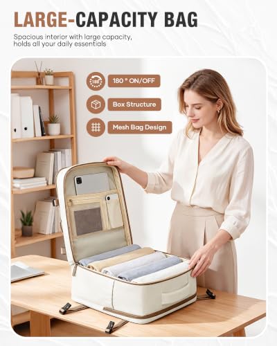 Travel Backpack For Women Men,40×30×20 Carry On Backpack Flight Approved - color: B2-beige With Brown