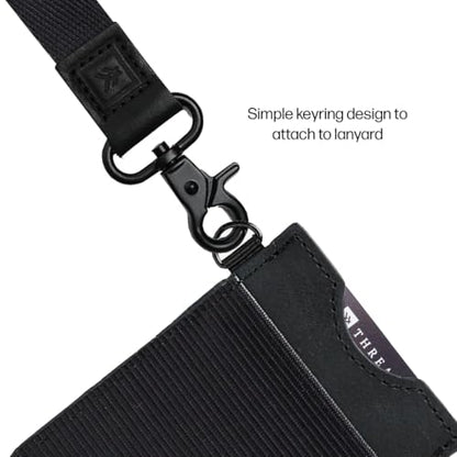 Thread Wallets Ultra Slim Wallet Vertical Leather Card Sleeve Wallet Thin Card Holder Minimalist Card Holder Wallets RFID Secure Black - color: Black