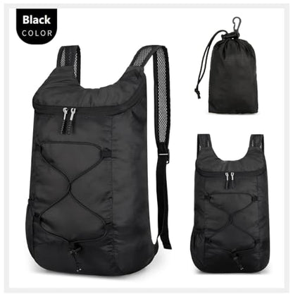 levayhill 16L Foldable Hiking Backpack,Small Packable Daypack,Black - color: Black