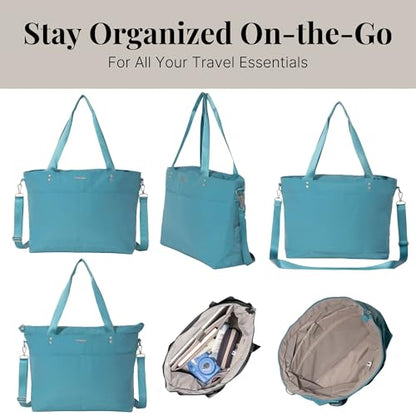 Baggallini Carryall Laptop Tote - color: Seaside Blue