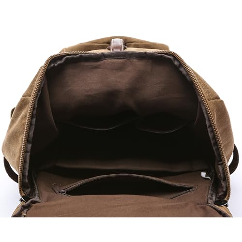 IT'SCARL Large backpack for men,Travel backpack,Carry on, Canvas big bag,Work back pack(khaki) - color: Khaki