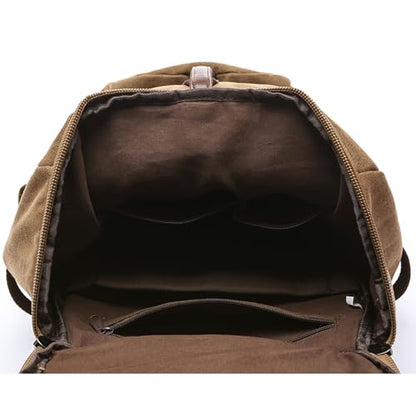 IT'SCARL Large backpack for men,Travel backpack,Carry on, Canvas big bag,Work back pack(khaki) - color: Khaki