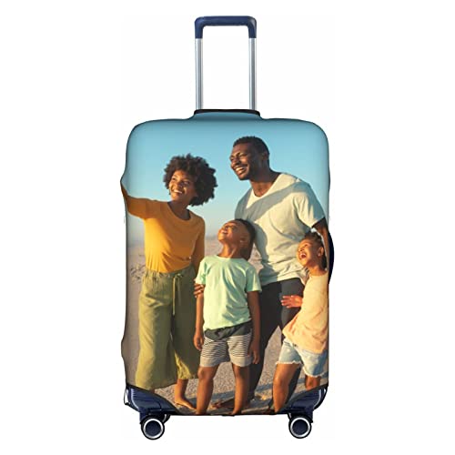 Custom Luggage Cover, Polyester, L (25-28 inch suitcase) | Elastic Washable, Stretch Suitcase Protector, Personalized Design - color: Custom Luggage Cover, size: L (25-28 inch suitcase)