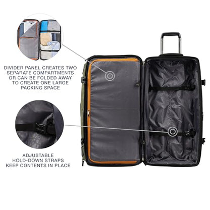 Travelpro Bold Softside Checked Large Luggage & Backpack Set, Olive/Black - color: Olive, size: Large