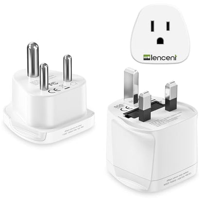 LENCENT Type D and G Travel Adapter Plug Adapter Set