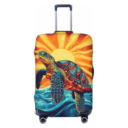 Travel Luggage Cover Sea Turtle, High Elasticity Washable Travel Baggage Protector Case Fits 22-24 in - color: Sea Turtle, size: 22-24 in