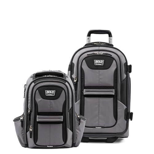 Travelpro Bold Softside Carry-On Luggage & Backpack Set, Grey/Black - color: Grey, size: Small