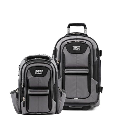 Travelpro Bold Softside Carry-On Luggage & Backpack Set, Grey/Black - color: Grey, size: Small