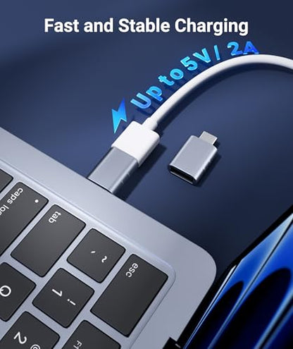 Syntech USB C to USB Adapter Pack of 2, USB 3.0 to Thunderbolt 5/4 Adapter - color: Blue, size: 1.08 X 0.65 X 0.32 Inch