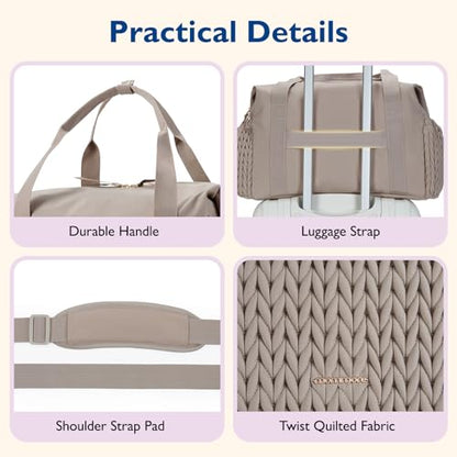 mommore Diaper Bag Tote Large Travel Baby Bag with Pacifier Case - color: Brown Taupe