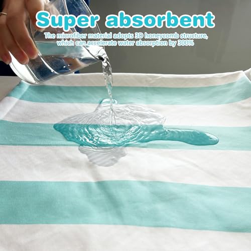 2 Pack Microfiber Beach Towel, 75'' x 35'' Quick Dry Beach Towel | Extra Large Beach Towel, Sand-Free Pool & Travel Towels for Adults, Soft Breathable and Lightweight - color: 2 Pack- Blue Green