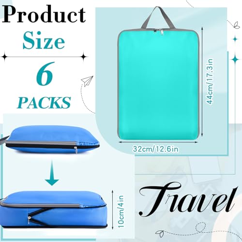 Hosuly 6 Pcs Compression Packing Cubes, 17.3 x 12.6'', Colorful - color: Colorful