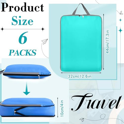 Hosuly 6 Pcs Compression Packing Cubes, 17.3 x 12.6'', Colorful - color: Colorful