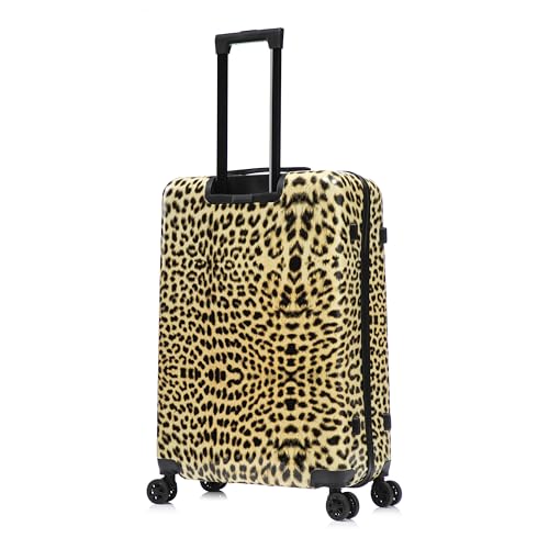 InUSA Cheetah Print Luggage with Spinner Wheels | Durable Lightweight Hardside Suitcase | Travel Bag with Handle and Trolley | (20in, 24in, 28in) 3 Piece Set - color: Cheetah, size: 3 Piece Set (20/24/28)
