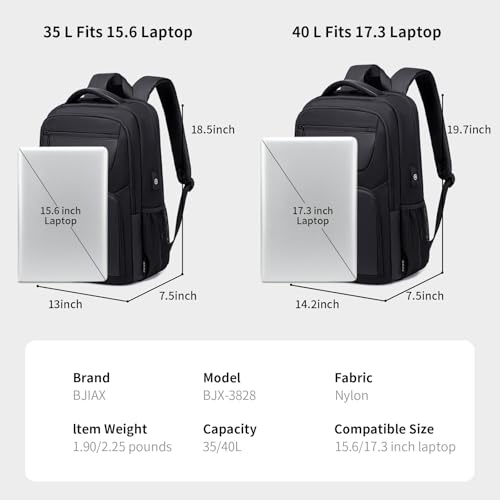 Laptop Backpack for Men Women, 35L Business Backpack Fits 17.3 Inch - size: Fits 17.3 Inch laptop