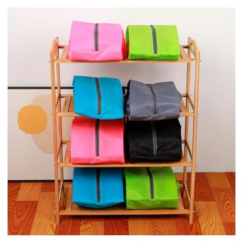 2 Pack Travel Shoe Bags for Packing,2 Pcs Extra Large Waterproof Nylon Portable Packing bag with Zipper Travel Essentials Women for and Men - color: B6-Blue Pteris