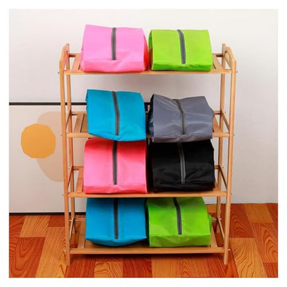 2 Pack Travel Shoe Bags for Packing,2 Pcs Extra Large Waterproof Nylon Portable Packing bag with Zipper Travel Essentials Women for and Men - color: B6-Blue Pteris