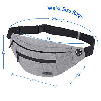 Crossbody Bags for Women Men Travel Essentials Fanny Pack Belt Bag - color: Grey
