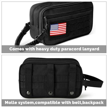Men Toiletry Bag Tactical Travel Dopp Kit Wet Dry Separation 900D
