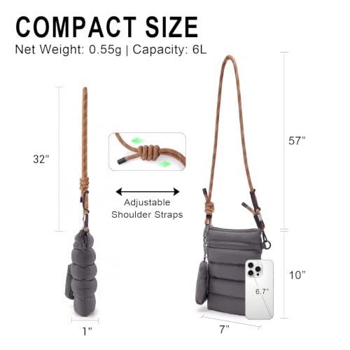ACUARIO Crossbody Bags for Women - color: Dark Grey