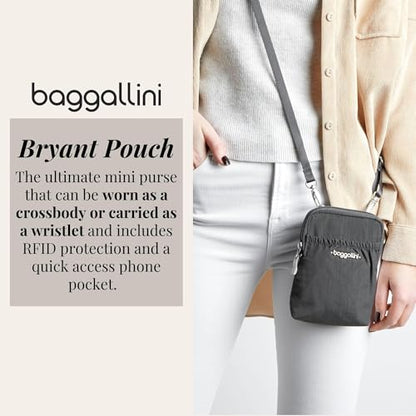 Baggallini RFID Bryant Pouch - color: Midnight Blossom Print