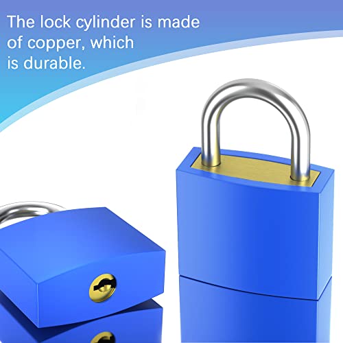 10 Pcs Suitcase Locks with Keys, Small Padlock with Key, Luggage Padlocks, Mini Keyed Padlock for Travel Bags, School Gym Locker, Toolbox - 23mm (Colorful) - color: 10 PCS Lock - Colorful