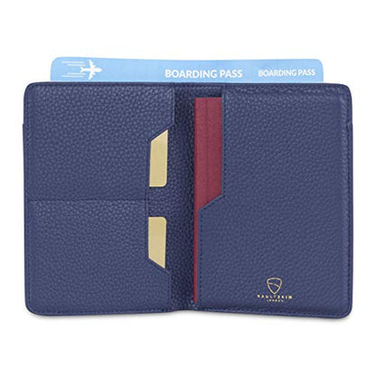 Vaultskin KENSINGTON Passport Holder for Travel, RFID Wallet (Matt Blue) - color: Matt Blue