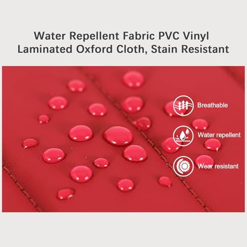 Vomgomfom 86L Collapsible Wheeled Duffle Bag Waterproof, Red - color: Red