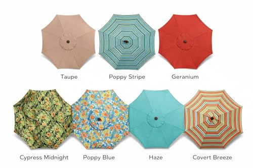 BrylaneHome 9 Ft. Tilt-And-Crank Umbrella - color: Taupe