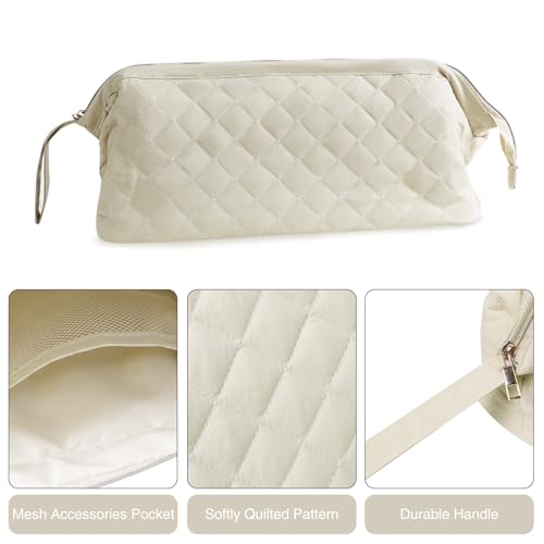 Stratalife Quilted Hair Tools Travel Bag with Polishing Cloth, Khaki - color: Khaki
