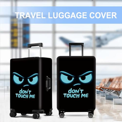Don't Touch Me Luggage Cover Washable Suitcase Protector Anti-scratch Suitcase cover Fits 20-22 Inch Luggage S - color: Don't Touch Me, size: S(20-22inch suitcase)