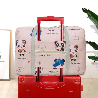 Travel Bag Carry on Duffel Bag Foldable Luggage Spirit Airlines Personal Item Bag Sports Gym Bags Weekender Overnight Bag Nylon Travel Duffel for Women (Panda) - color: Panda
