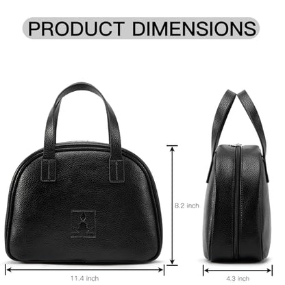 ROYALFAIR Standing Makeup Bag, Travel Cosmetic Organizer, Black - color: Black