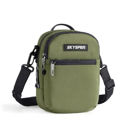 SKYSPER Small Anti Theft Crossbody Sling Bag RFID Cross Body Bag Travel Shoulder Daypack - color: Armygreen