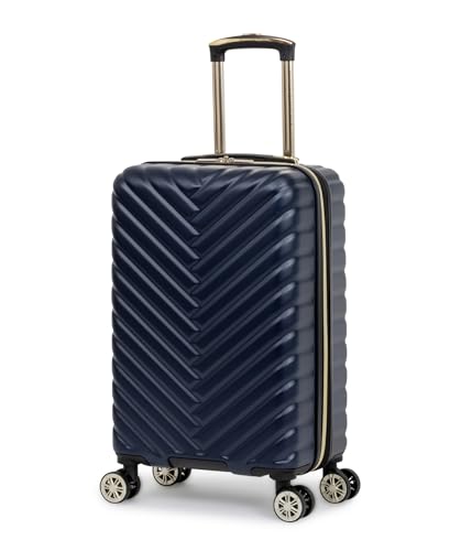 Kenneth Cole REACTION Madison Square Lightweight Hardside Chevron Expandable Spinner Luggage, Navy, 20-Inch Carry On - color: Navy, size: 20-Inch Carry On