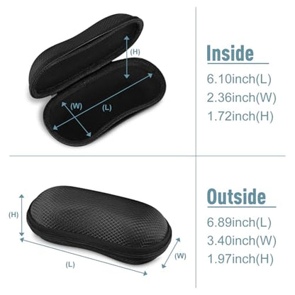 FINTIE Sunglasses Case, Hard EVA Shell Shockproof Sport Glasses Case - color: Black