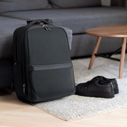 Hanke Expandable Travel Backpack 16 Inch, Full-Open Laptop Backpack, Black - color: Black, size: 16 Inch