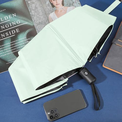 Jexine Windproof Travel Umbrella Compact Small - color: Green