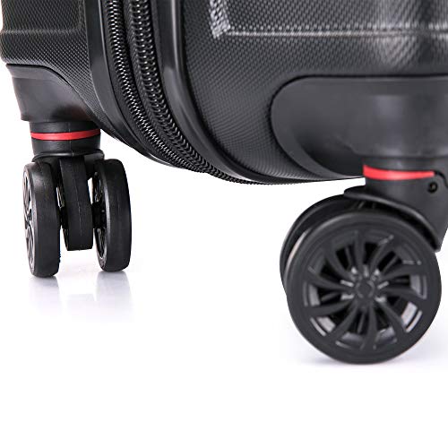 DUKAP ZONIX 26-Inch Medium Hardside Spinner Luggage Lightweight Black - color: Black, size: 26 Inch