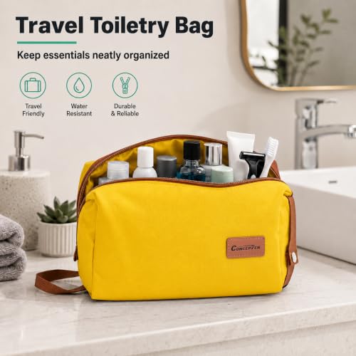 CONCEPTEN Expandable Carry on Luggage 3 Piece Suitcases with Spinner Wheels - color: Yellow, size: 3 Piece